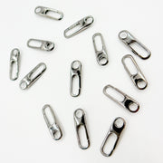 1356BRS. 15MM Black Rhodium Shiny Sterling Silver Oval Clasp